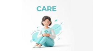 치료 후 회복과 평온함을 상징하는 여성 모델의 모습