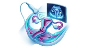 임신 중절과 관련된 의학적 진단 과정을 시각화한 3D 일러스트