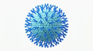 단순포진 바이러스의 3D 구조 모식도
